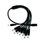 1PC DC Power Splitter Cable 1 Female To 8 Male Jack